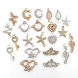 Maxbell 22 Pieces Rhinestones Charms Pendants Crystal Dangles for Jewelry Making