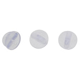 Maxbell 200x Silicone Pin Backs Butterfly Clutch for Uniform Badges Bars Clear