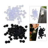 Maxbell 200x Silicone Pin Backs Butterfly Clutch for Uniform Badges Bars Clear