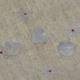 Maxbell 200x Silicone Pin Backs Butterfly Clutch for Uniform Badges Bars Clear