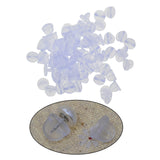 Maxbell 200x Silicone Pin Backs Butterfly Clutch for Uniform Badges Bars Clear