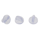 Maxbell 200x Silicone Pin Backs Butterfly Clutch for Uniform Badges Bars Clear