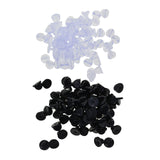 Maxbell 200x Silicone Pin Backs Butterfly Clutch for Uniform Badges Bars Clear