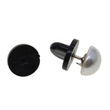 Maxbell 200x Silicone Pin Backs Butterfly Clutch for Uniform Badges Bars Black