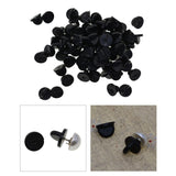 Maxbell 200x Silicone Pin Backs Butterfly Clutch for Uniform Badges Bars Black