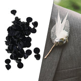 Maxbell 200x Silicone Pin Backs Butterfly Clutch for Uniform Badges Bars Black