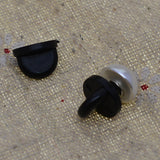 Maxbell 200x Silicone Pin Backs Butterfly Clutch for Uniform Badges Bars Black