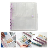 Maxbell 3 inch Photo Album Picture Card Protectors Sleeve Pages Shiny Clear  Purple