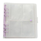 Maxbell 3 inch Photo Album Picture Card Protectors Sleeve Pages Shiny Clear  Purple