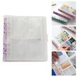 Maxbell 3 inch Photo Album Picture Card Protectors Sleeve Pages Shiny Clear  Purple