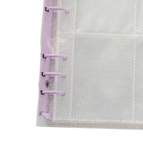 Maxbell 3 inch Photo Album Picture Card Protectors Sleeve Pages Shiny Clear  Purple