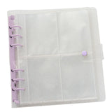 Maxbell 3 inch Photo Album Picture Card Protectors Sleeve Pages Shiny Clear  Purple