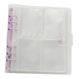 Maxbell 3 inch Photo Album Picture Card Protectors Sleeve Pages Shiny Clear  Purple