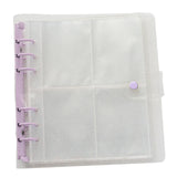 Maxbell 3 inch Photo Album Picture Card Protectors Sleeve Pages Shiny Clear  Purple