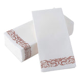 Maxbell 50Packs Disposable Hand Towels Vintage Elegant for Guest Kitchen 40x30cm Rose Gold