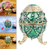 Maxbell Enameled Easter Egg Jewelry Box Russian Style Keepsake Jewelry Organizer