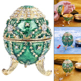 Maxbell Enameled Easter Egg Jewelry Box Russian Style Keepsake Jewelry Organizer