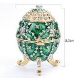 Maxbell Enameled Easter Egg Jewelry Box Russian Style Keepsake Jewelry Organizer