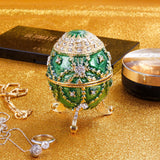 Maxbell Enameled Easter Egg Jewelry Box Russian Style Keepsake Jewelry Organizer