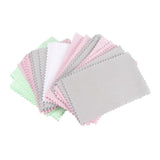 Maxbell 50PCS Jewelry Cleaning Polishing Cloth Fabric for Earrings Watch Mixed Color