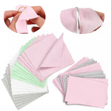 Maxbell 50PCS Jewelry Cleaning Polishing Cloth Fabric for Earrings Watch Mixed Color