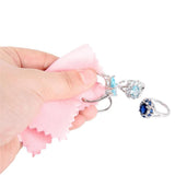 Maxbell 50PCS Jewelry Cleaning Polishing Cloth Fabric for Earrings Watch Mixed Color