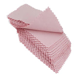 Maxbell 50PCS Jewelry Cleaning Polishing Cloth Fabric for Earrings Watch Pink