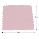 Maxbell 50PCS Jewelry Cleaning Polishing Cloth Fabric for Earrings Watch Pink