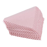 Maxbell 50PCS Jewelry Cleaning Polishing Cloth Fabric for Earrings Watch Pink