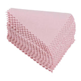 Maxbell 50PCS Jewelry Cleaning Polishing Cloth Fabric for Earrings Watch Pink