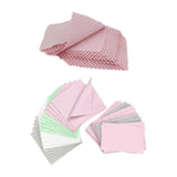 Maxbell 50PCS Jewelry Cleaning Polishing Cloth Fabric for Earrings Watch Pink