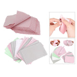 Maxbell 50PCS Jewelry Cleaning Polishing Cloth Fabric for Earrings Watch Pink