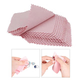 Maxbell 50PCS Jewelry Cleaning Polishing Cloth Fabric for Earrings Watch Pink