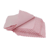 Maxbell 50PCS Jewelry Cleaning Polishing Cloth Fabric for Earrings Watch Pink