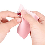 Maxbell 50PCS Jewelry Cleaning Polishing Cloth Fabric for Earrings Watch Pink