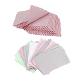 Maxbell 50PCS Jewelry Cleaning Polishing Cloth Fabric for Earrings Watch Pink