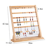 Maxbell Wooden Earrings Display Rack Detachable for Ear Stud Earring Cards Jewelry