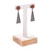 Maxbell Wooden Earring Display Holder Hanging Jewelry T Shaped for Showroom Retail Beige