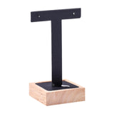 Maxbell Wooden Earring Display Holder Hanging Jewelry T Shaped for Showroom Retail Black