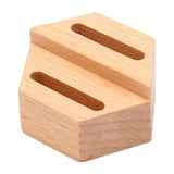 Maxbell Wood Ring Holder Elegant Jewelry Holder Small for Girl Woman Gifts for Home Hexagon 2 Slot