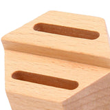 Maxbell Wood Ring Holder Elegant Jewelry Holder Small for Girl Woman Gifts for Home Hexagon 2 Slot