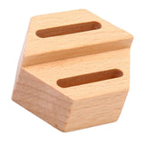 Maxbell Wood Ring Holder Elegant Jewelry Holder Small for Girl Woman Gifts for Home Hexagon 2 Slot