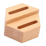 Maxbell Wood Ring Holder Elegant Jewelry Holder Small for Girl Woman Gifts for Home Hexagon 2 Slot