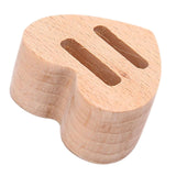 Maxbell Wood Ring Holder Elegant Jewelry Holder Small for Girl Woman Gifts for Home Heart Shaped 2 Slot