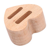 Maxbell Wood Ring Holder Elegant Jewelry Holder Small for Girl Woman Gifts for Home Heart Shaped 2 Slot