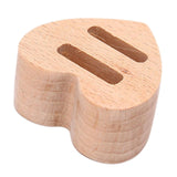 Maxbell Wood Ring Holder Elegant Jewelry Holder Small for Girl Woman Gifts for Home Heart Shaped 2 Slot