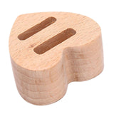 Maxbell Wood Ring Holder Elegant Jewelry Holder Small for Girl Woman Gifts for Home Heart Shaped 2 Slot