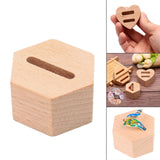 Maxbell Wood Ring Holder Elegant Jewelry Holder Small for Girl Woman Gifts for Home Hexagon 1 Slot