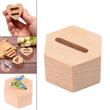 Maxbell Wood Ring Holder Elegant Jewelry Holder Small for Girl Woman Gifts for Home Hexagon 1 Slot