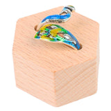 Maxbell Wood Ring Holder Elegant Jewelry Holder Small for Girl Woman Gifts for Home Hexagon 1 Slot